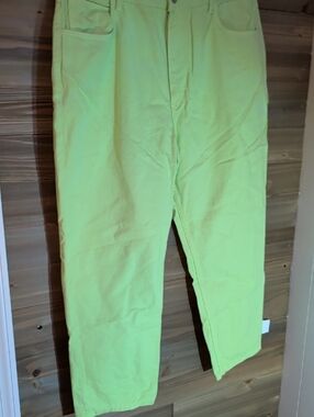 Reclaimed Vintage Lime Green Men's Chinos 36X26